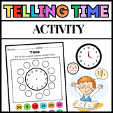 Time printable / Telling Time Activities worksheets / Hour