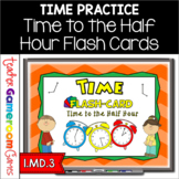Time to the Half Hour Flash Card Powerpoint Set