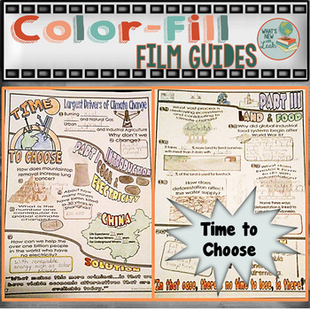 Preview of Time to Choose Colorfill Film Guide Doodle Notes