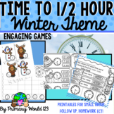 Time to Half Hour Winter Theme Print and Go! Common Core