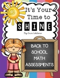 Time to Shine: Back to School Math Assessments