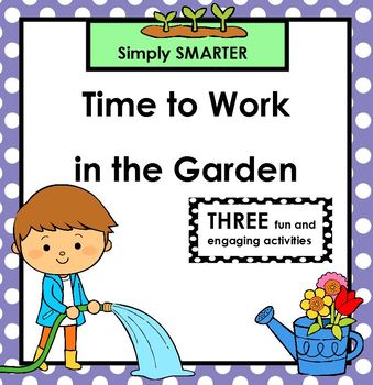 Preview of SMARTBOARD Garden Themed Time to the Hour Games