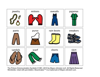 Time to get Dressed Visual Schedule by The SPED Squad | TPT