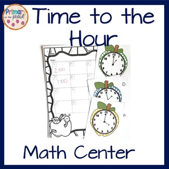 Preview of Time to the Hour Apple themed Math Center