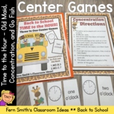 Telling Time to the Hour Math Center Games