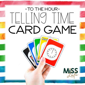 Preview of Telling Time to the Hour Card Game - Digital and Analog Clocks