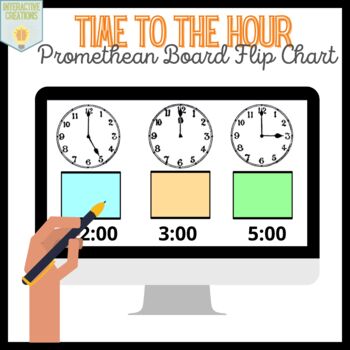 Preview of Time to the Hour Containers    { Promethean Board }