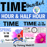 Time to the Hour & Half Hour Spring BUNDLE