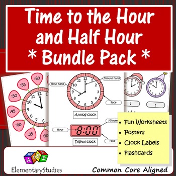 Preview of Time to the Hour and Half Hour Bundle