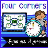 Time to the Hour and Half-Hour: 4 Corners Game