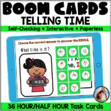 Time to the Hour and Half Hour – Boom Cards