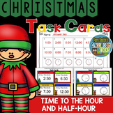 Christmas Task Cards Time to the Hour and Half-Hour