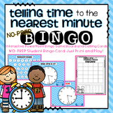 Telling Time to the Minute No-Prep PowerPoint BINGO Game