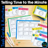 Telling Time to the Minute Task Cards and Matching Cards
