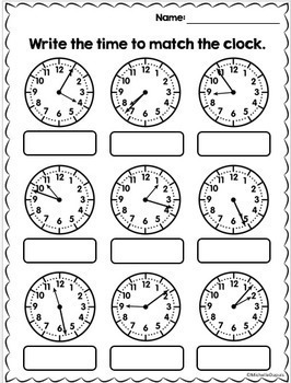 telling time to the minute worksheets by michelle dupuis