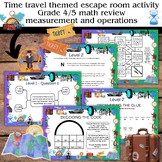 Time travel themed escape room - End of year math review