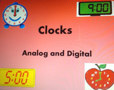 Active board activities for Time with Analog and Digital Clocks