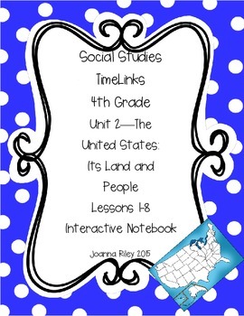 Preview of TimeLinks - 4th Grade Unit 2 - The US: Its Land and People - Interactive NB