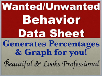 Preview of IEP Time Data Sheet -SPED / AUTISM Tool- Track Wanted/Unwanted Behaviors