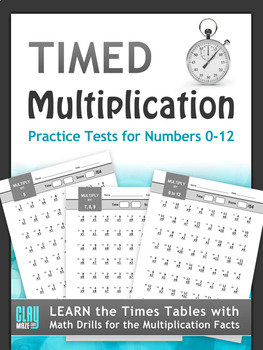 Preview of Multiplication Facts Worksheets - Timed Tests