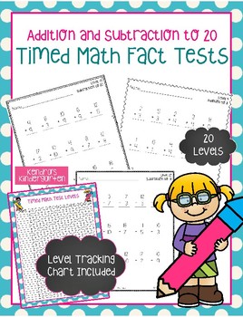 Preview of Timed Math Fact Tests - Addition and Subtraction to 20