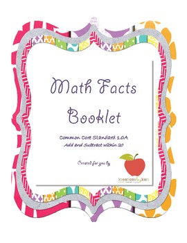 Preview of (Timed) Math Facts Booklet (addition and subtraction)