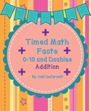 Timed Math Facts Test Addition (1-10 and Doubles)