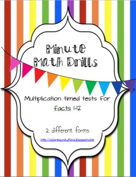 Preview of Timed Math Facts/Drills- Multiplication facts 1-12