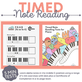 Timed Music Note Reading Tests for Piano: Music Games & Ac