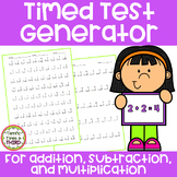 Timed Test Generator for Addition, Subtraction, and Multip