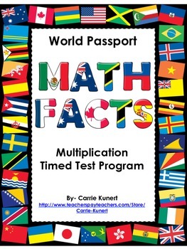 Preview of Multiplication and Division Timed Test World Passport Bundle (Common Core)