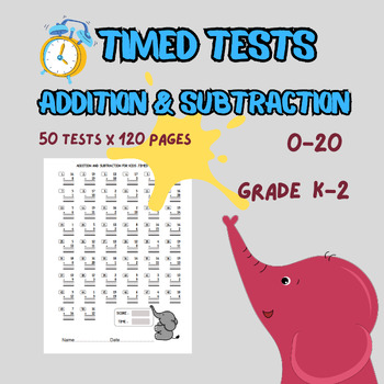 Preview of Timed Tests Addition & Subtraction 0-20