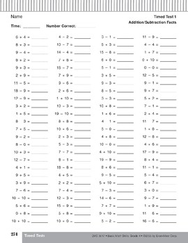 Timed Tests, Grade 4 by Evan-Moor Educational Publishers | TPT