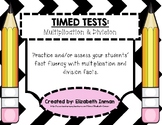 Timed Tests - Multiplication & Division