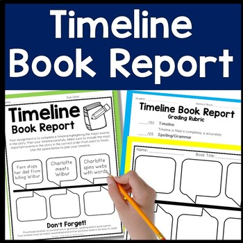 Preview of Timeline Book Report: Timeline Template for a Fiction or Non-Fiction Book!