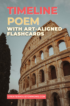 Preview of Timeline Poem | 86 Historical Pegs | Art-Aligned Flashcards | Digital, Printable