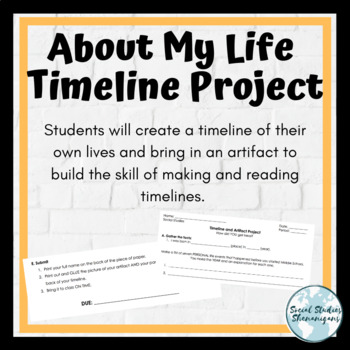 About My Life Timeline Project By Social Studies Shenanigans Tpt