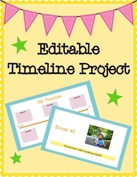 Preview of Timeline Project in Google Slides for Online/Virtual Learning