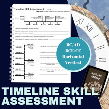 Preview of Ancient Civilizations: Timeline Skill Assessment