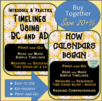 Preview of Timeline and Calendar Bundle~ Print-and-Go