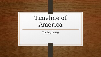 Timeline of America: pre-1600-1900 by Whitford Readers | TPT