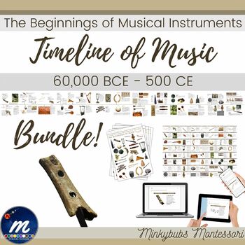 Preview of Timeline of Ancient Music to 500 CE Montessori Compatible MEGA BUNDLE Media DL
