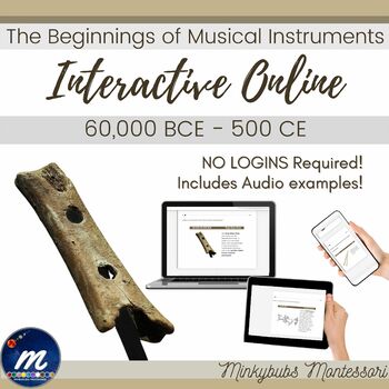 Preview of Timeline of Early Music Instruments Montessori History DIGITAL Edition NO LOGINS