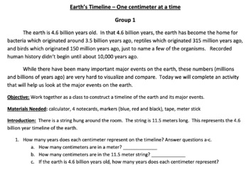 Preview of Timeline of Life on Earth ACROSS THE ROOM!
