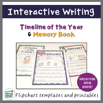Preview of Timeline of the Year | End of the Year Memory Book | Year Long Writing Portfolio