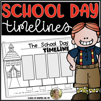 Preview of Timeline - The School Day - Kindergarten & First Grade Social Studies