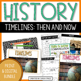 Timelines Then and Now Activities for Social Studies Histo