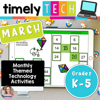 Preview of Timely Tech - 23 March Themed Technology Activities for Grades K-5