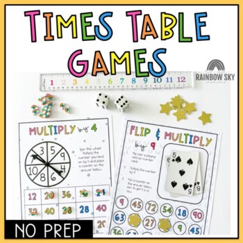 Preview of Times Table Fluency Games | Multiplication Recall Math centers