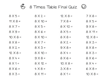 Times Table 1-12 Multiplication Quiz! - Trivia & Questions